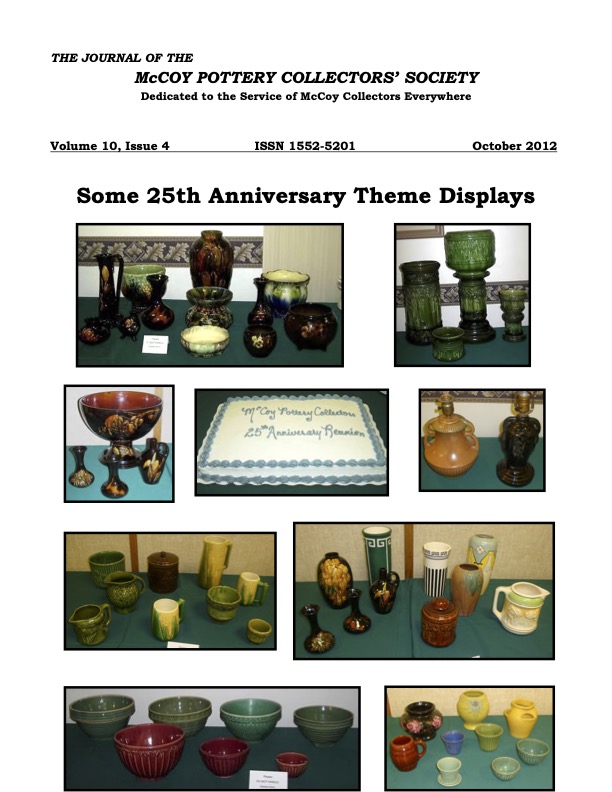 October 2012 Journal McCoy Pottery Collectors Society McCoy Pottery
