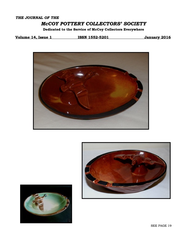 January 2016 Journal McCoy Pottery Collectors Society McCoy Pottery
