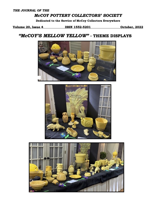 October 2022 Journal McCoy Pottery Collectors Society McCoy Pottery