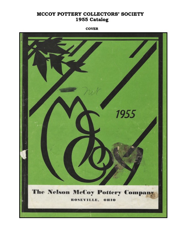 1955 Catalog - McCoy Pottery Collectors Society - McCoy Pottery ...