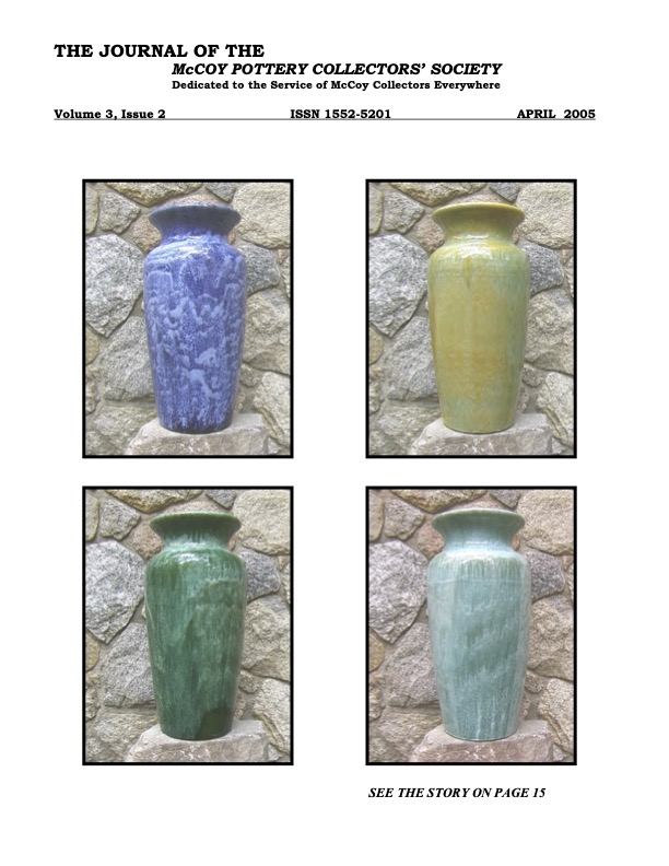 April 2005 Journal McCoy Pottery Collectors Society McCoy Pottery